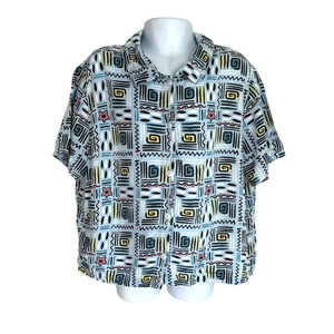 Stranger Things Demogorgon Patterned Button-Up Shirt | Size Kids L | Netflix